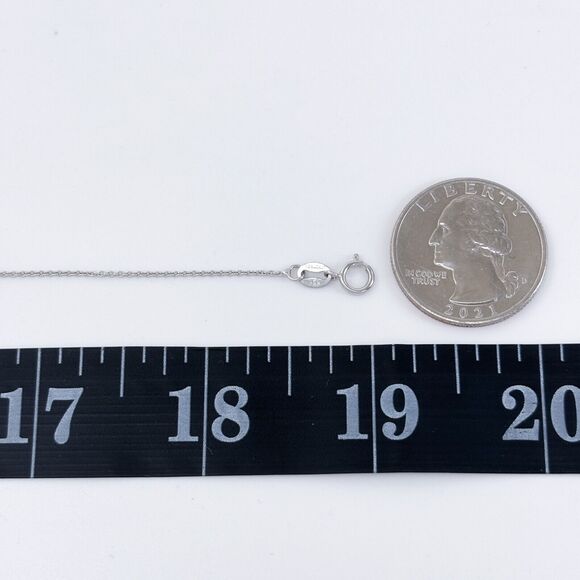 Vintage Italy RSE Sterling Silver 925 0.6mm Cable Chain Necklace 16"-19" - Picture 2 of 3